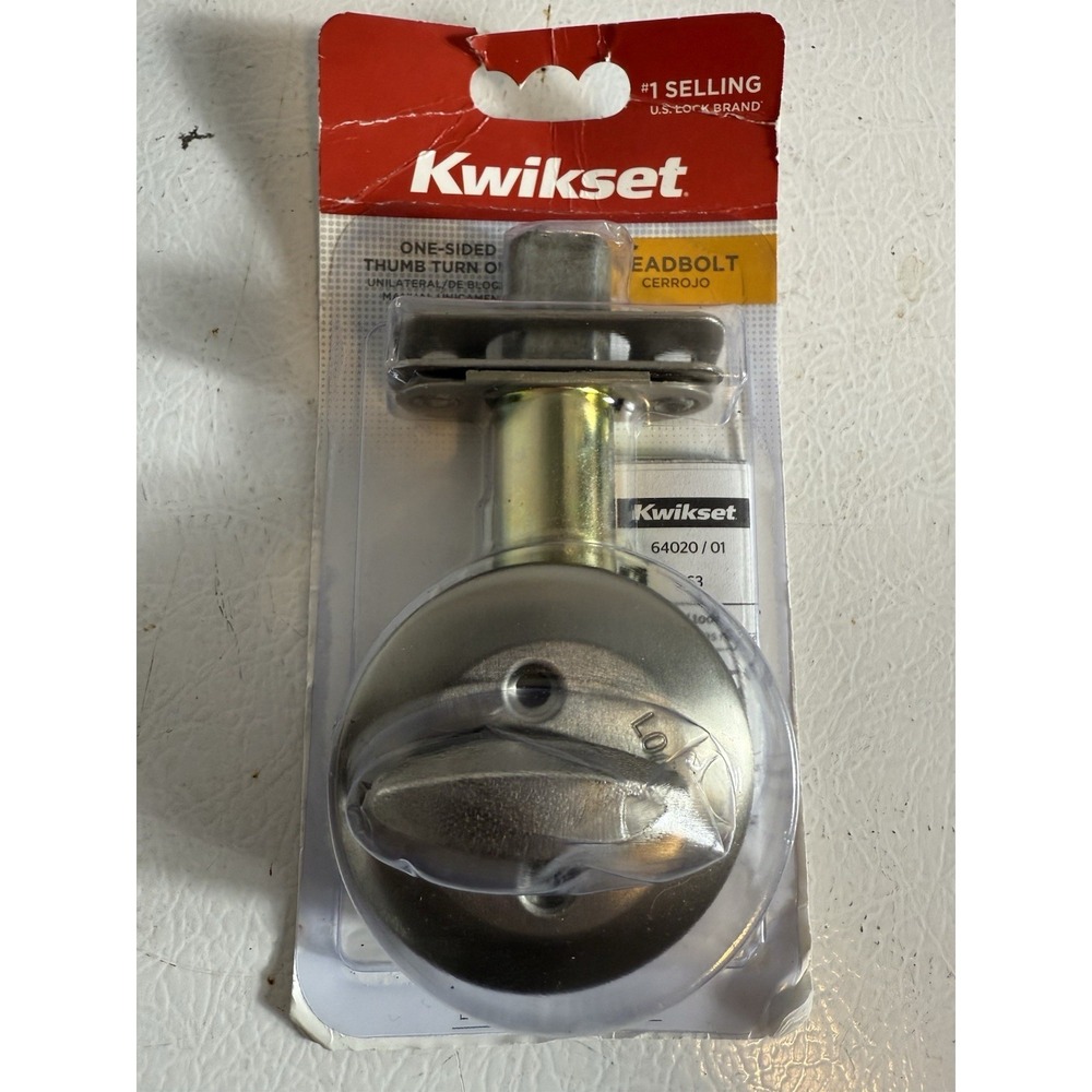 Kwikset‎ Deadbolt Lock One Sided Thumb Turn Only 663 15 CP RCL RCS